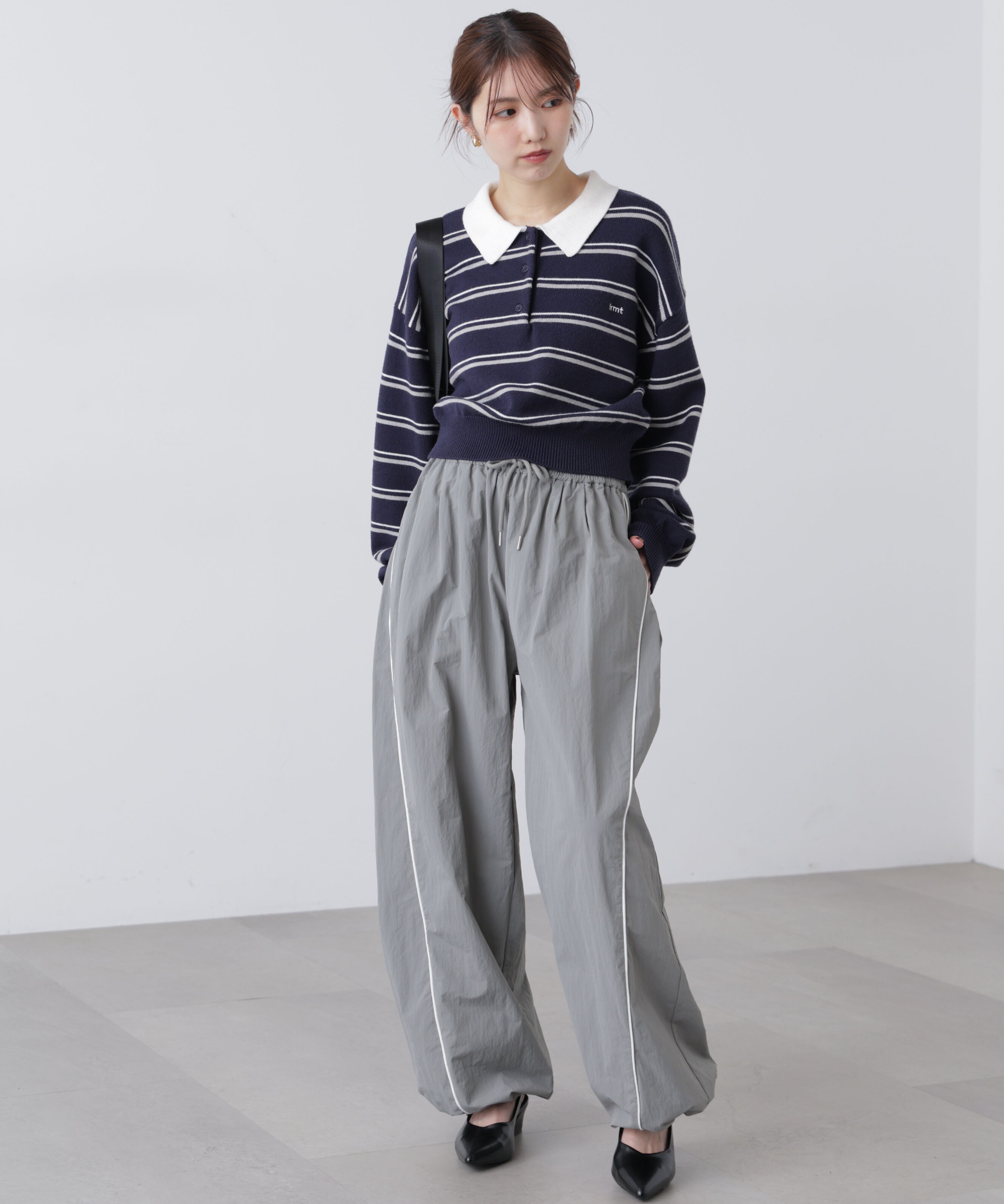  「サイドタック配色ラインナイロンパンツ」|その他|