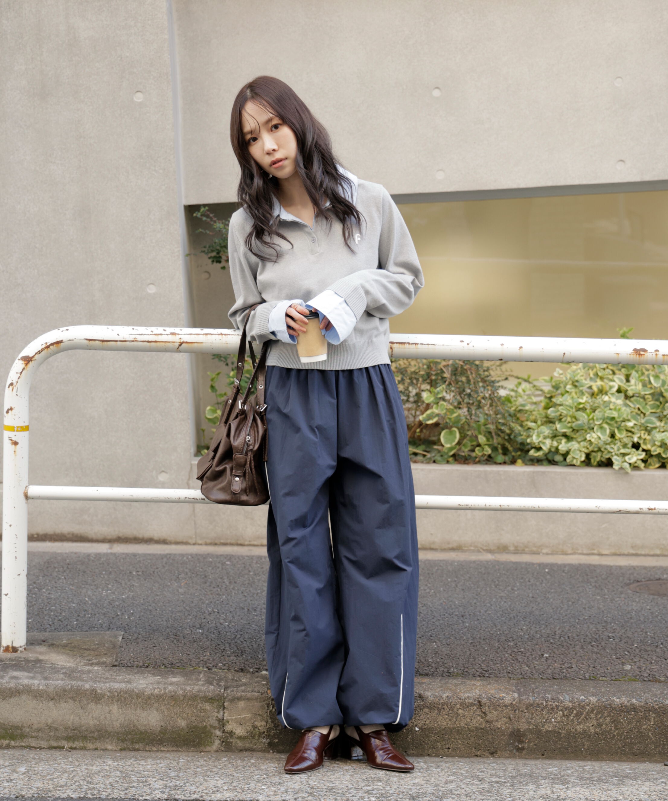  「サイドタック配色ラインナイロンパンツ」|その他|