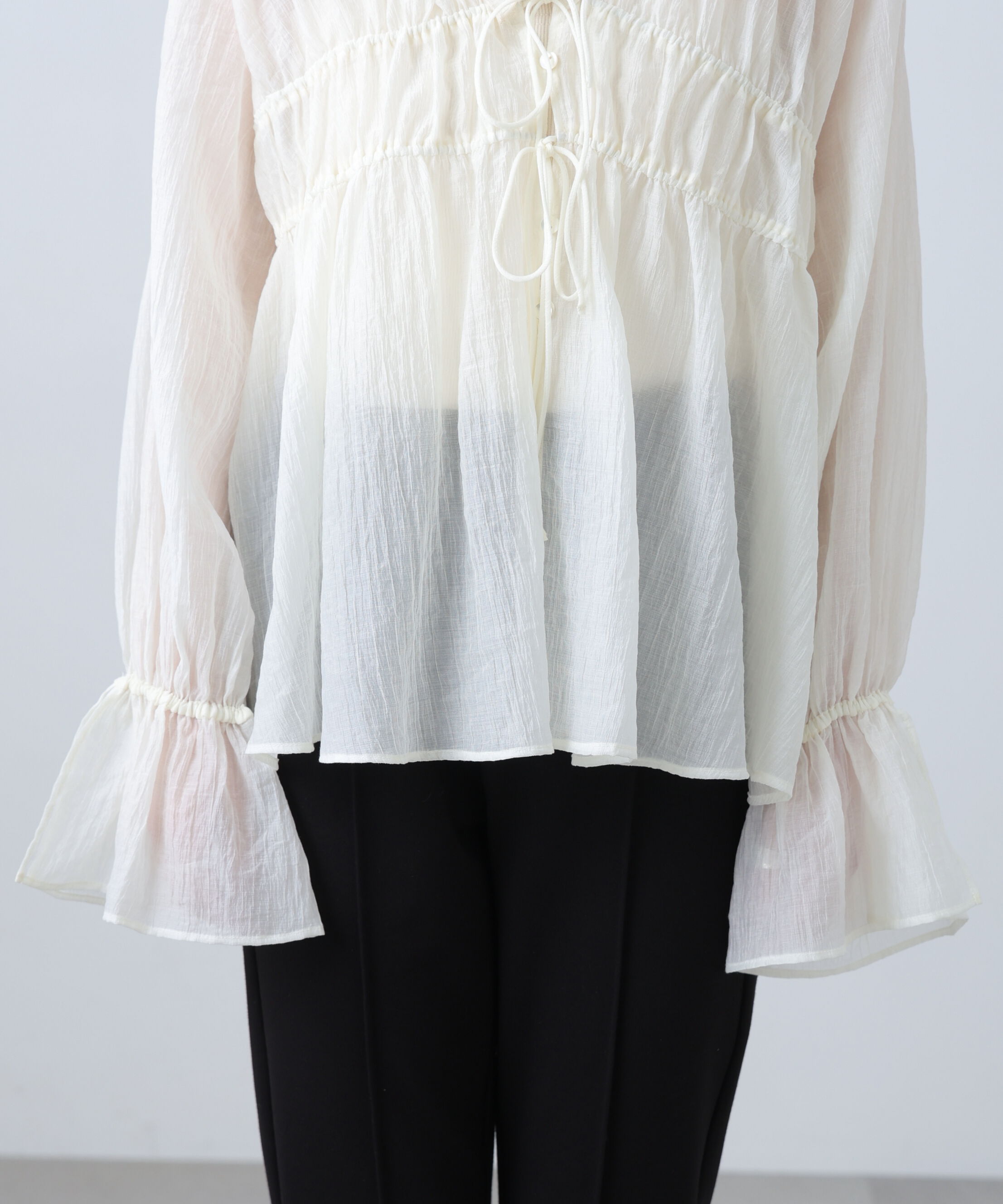  「シャーリングドロストブラウス」|シャツ・ブラウス|