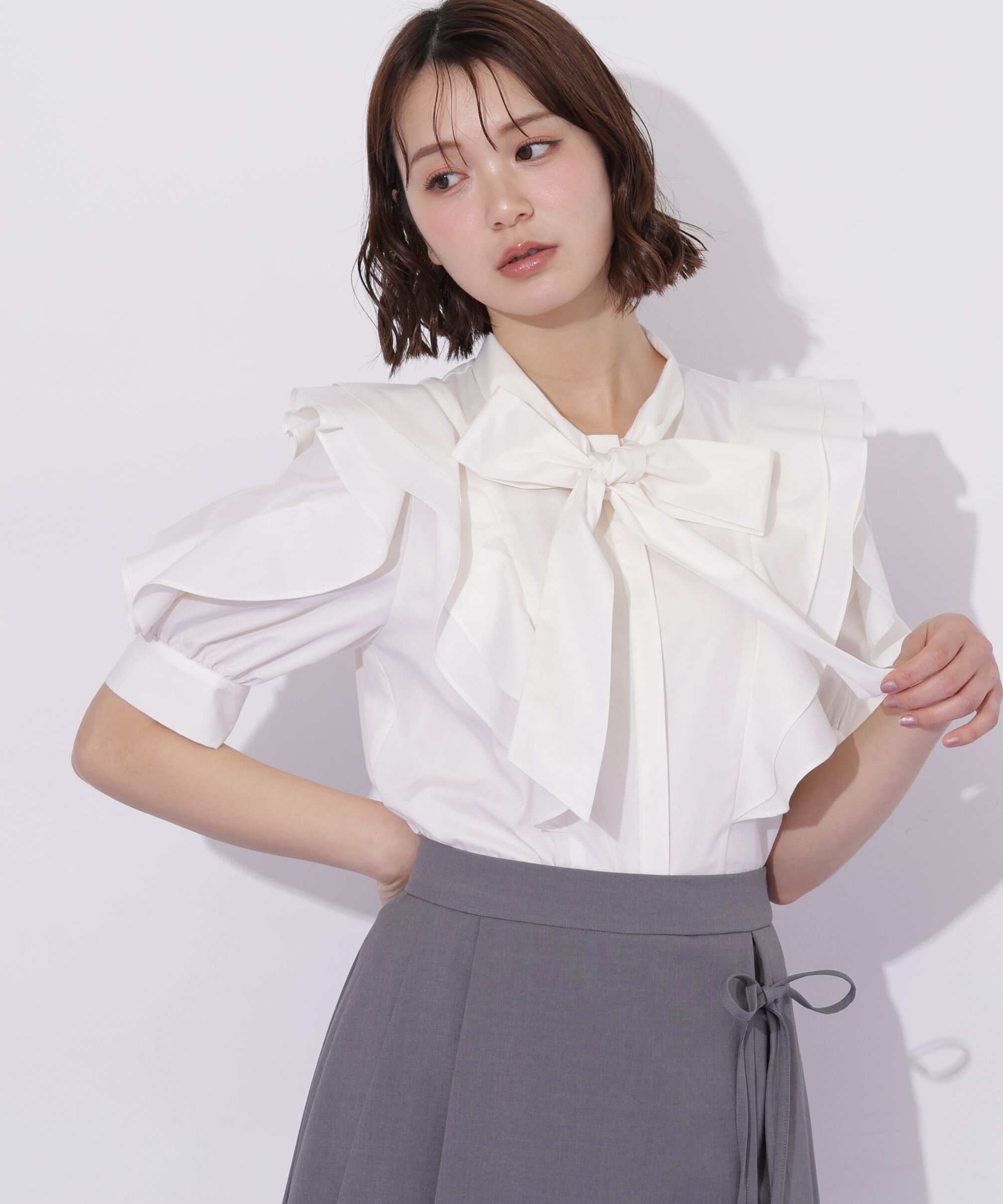  「ビッグボウタイブラウス」|シャツ・ブラウス|