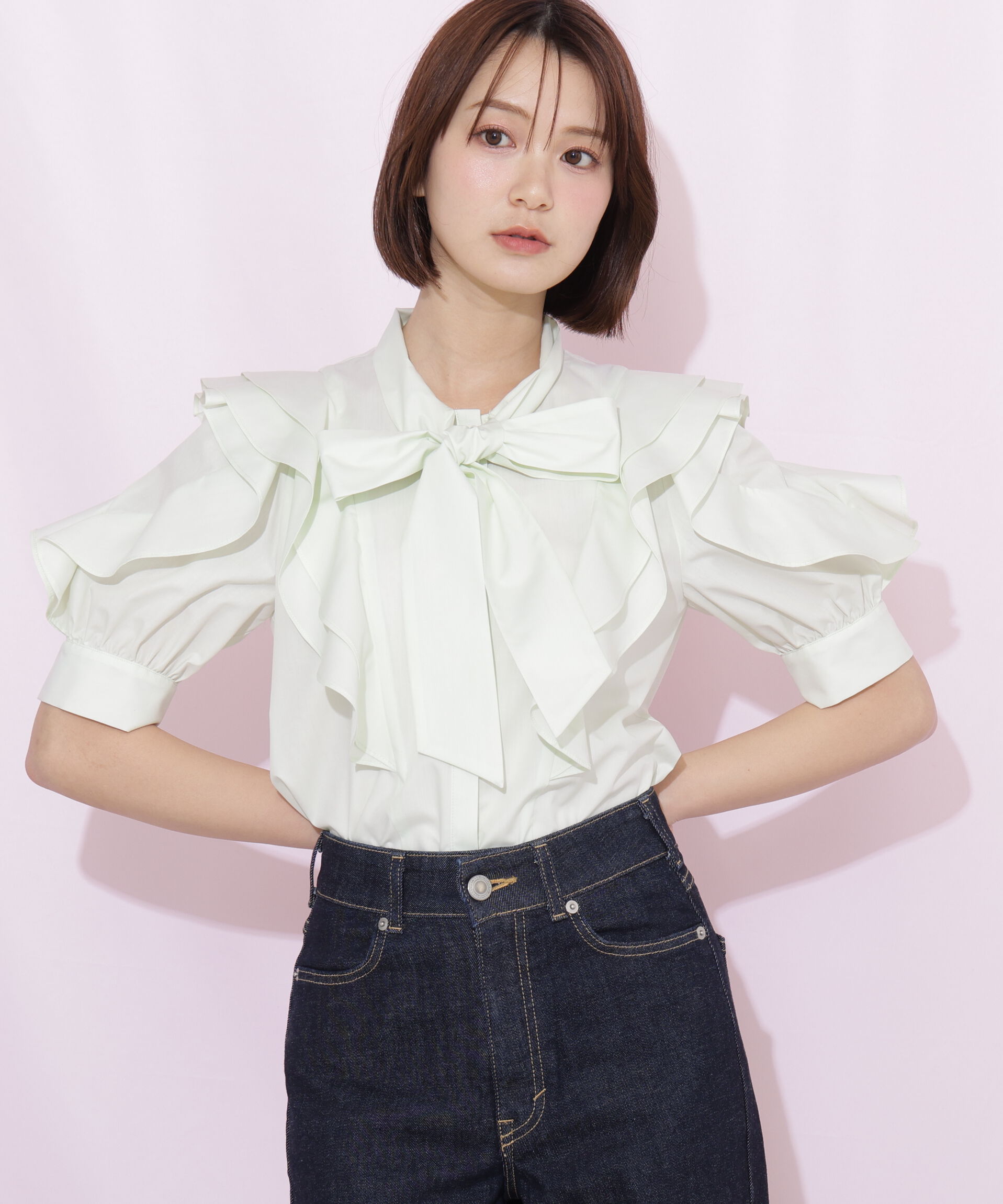  「ビッグボウタイブラウス」|シャツ・ブラウス|