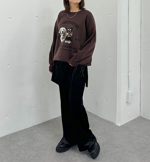 archives「ベロアレイヤードスカート付きパンツ」|チノ|