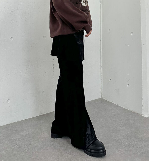 archives「ベロアレイヤードスカート付きパンツ」|チノ|