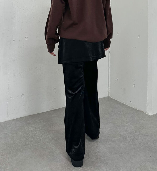 archives「ベロアレイヤードスカート付きパンツ」|チノ|