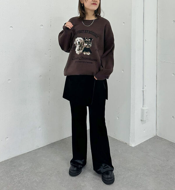 archives「ベロアレイヤードスカート付きパンツ」|チノ|