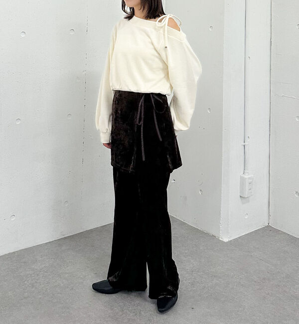 archives「ベロアレイヤードスカート付きパンツ」|チノ|