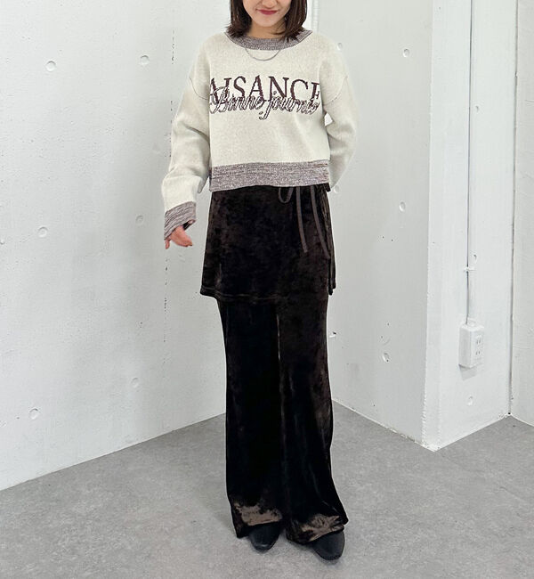 archives「ベロアレイヤードスカート付きパンツ」|チノ|