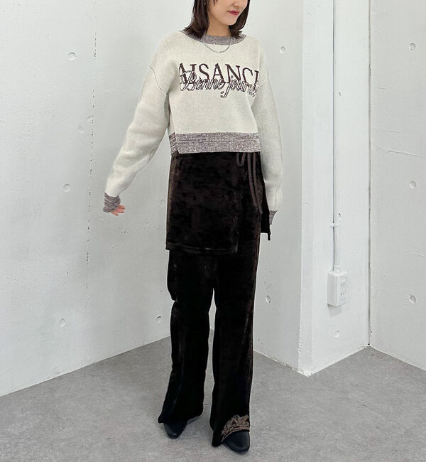 archives「ベロアレイヤードスカート付きパンツ」|チノ|