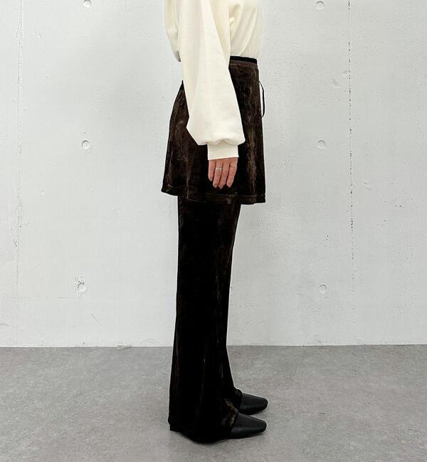 archives「ベロアレイヤードスカート付きパンツ」|チノ|