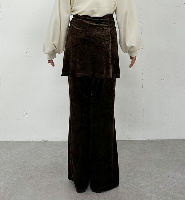 archives「ベロアレイヤードスカート付きパンツ」|チノ|