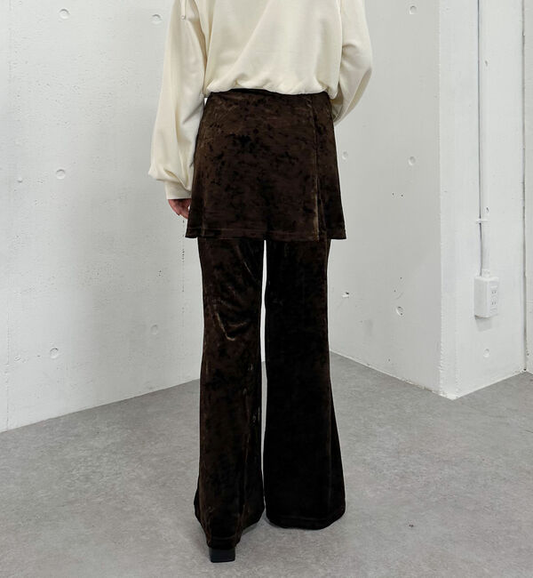 archives「ベロアレイヤードスカート付きパンツ」|チノ|