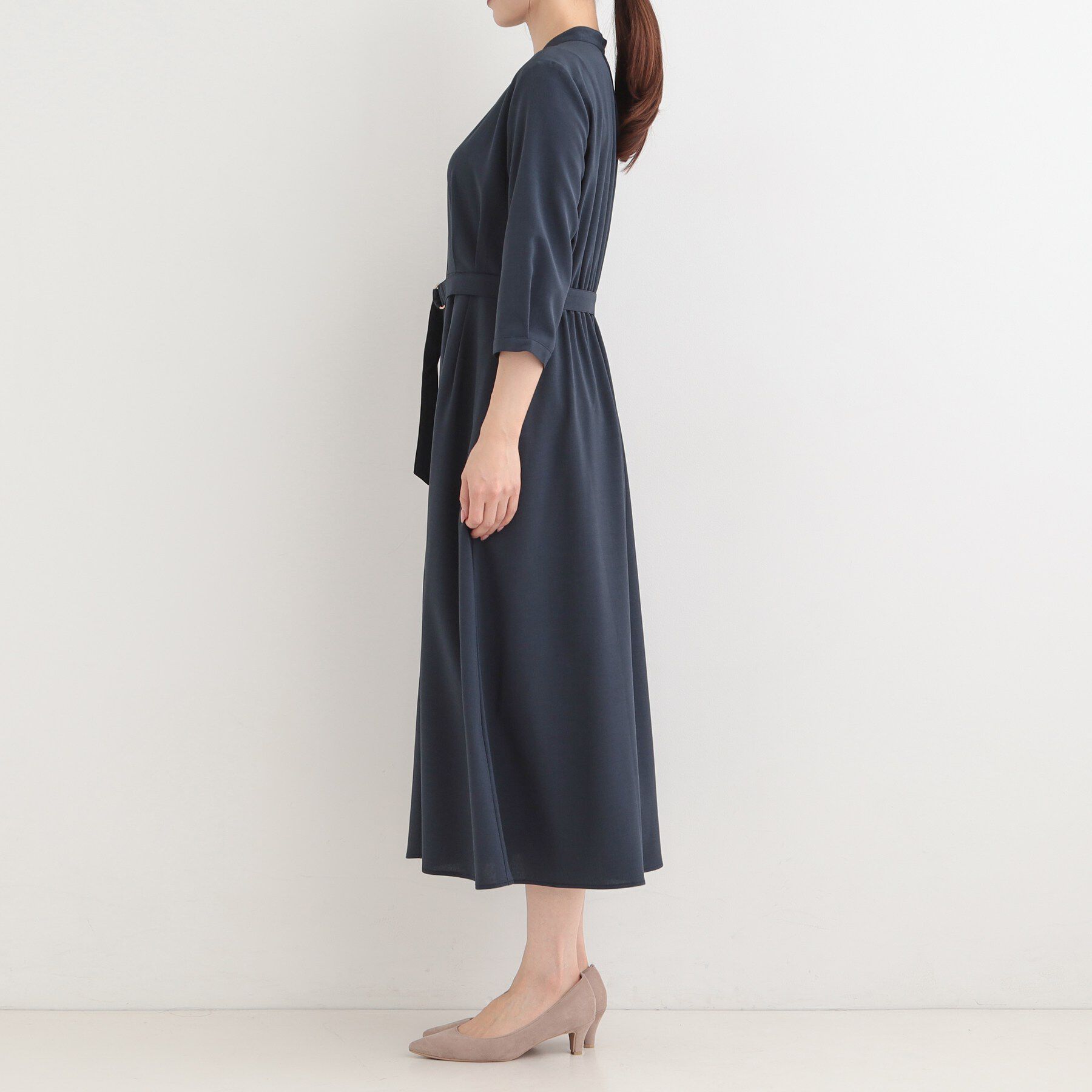 SHOO･LA･RUE「【洗濯機可/イージーケア/UV】ウエストタックワンピース」|ワンピース|