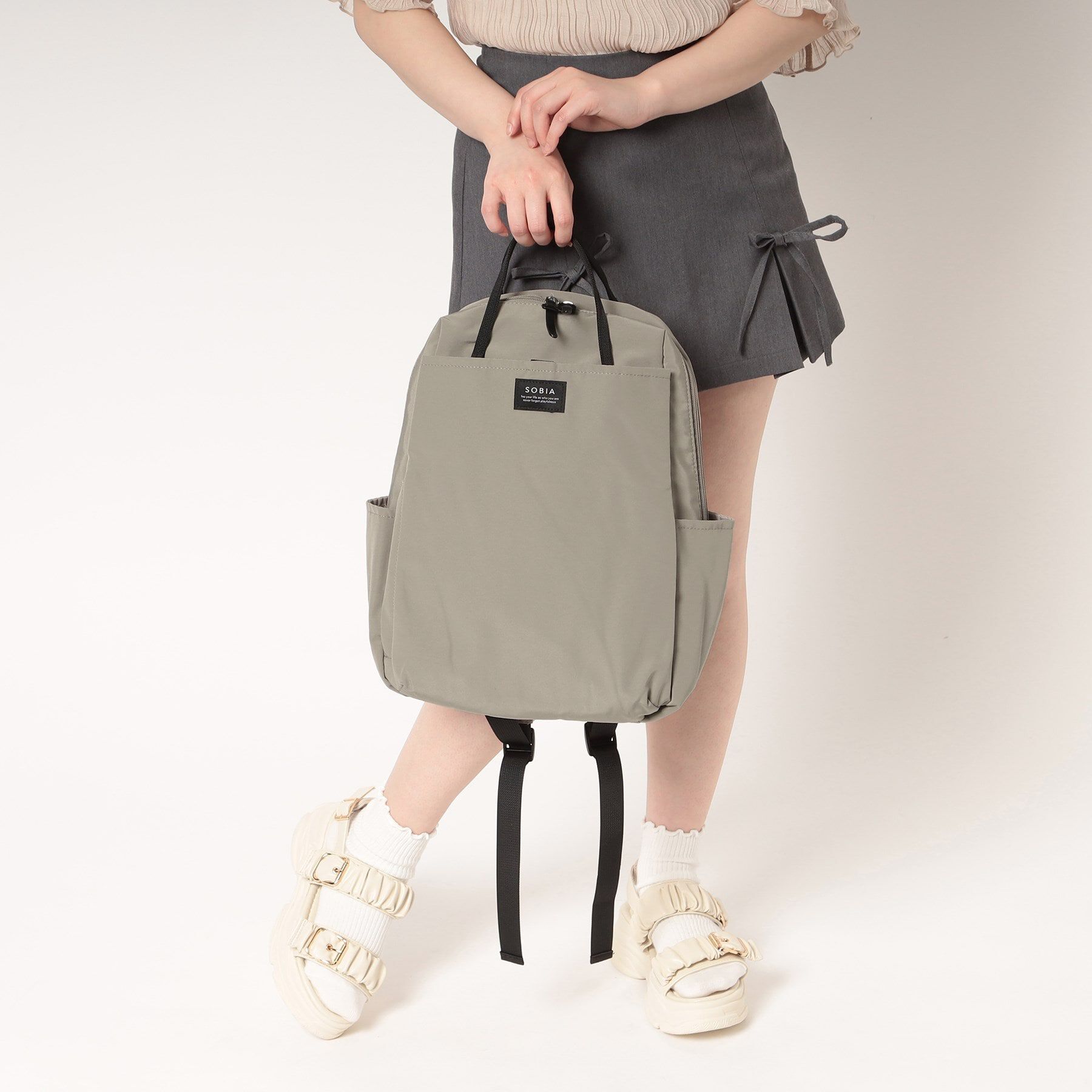 Ober Tashe「【新生活・新学期】ナローハンドルポケットリュック」|リュック|