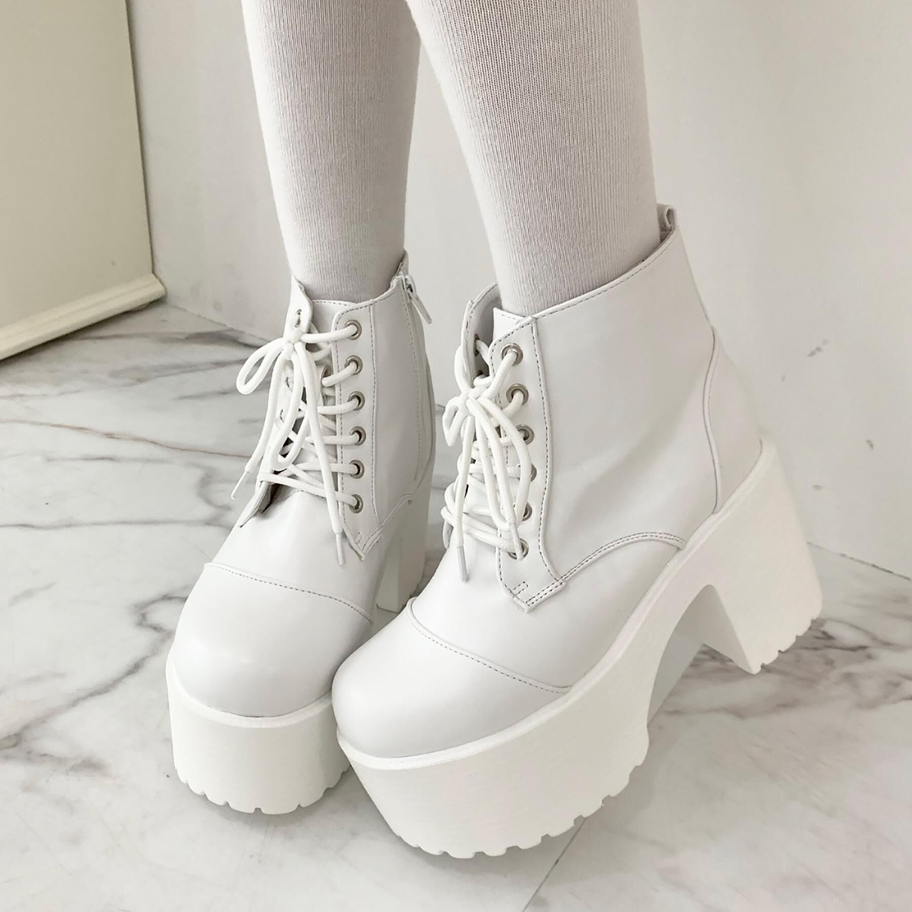 csT&P「ベルト取り外し可厚底ベルト付きブーツ」|ショートブーツ|