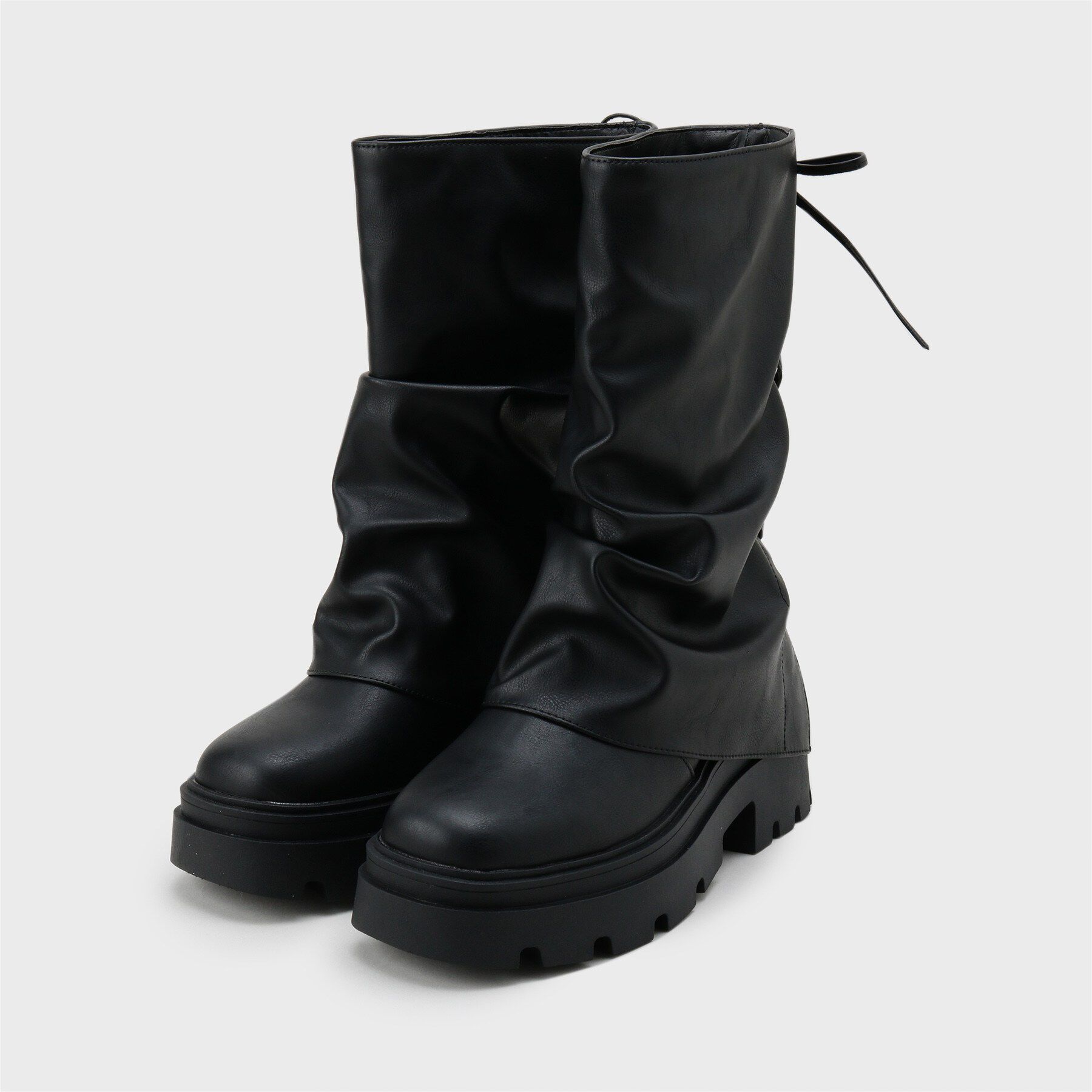 csT&P「バックレースアップ&times;カバーブーツ」|ショートブーツ|