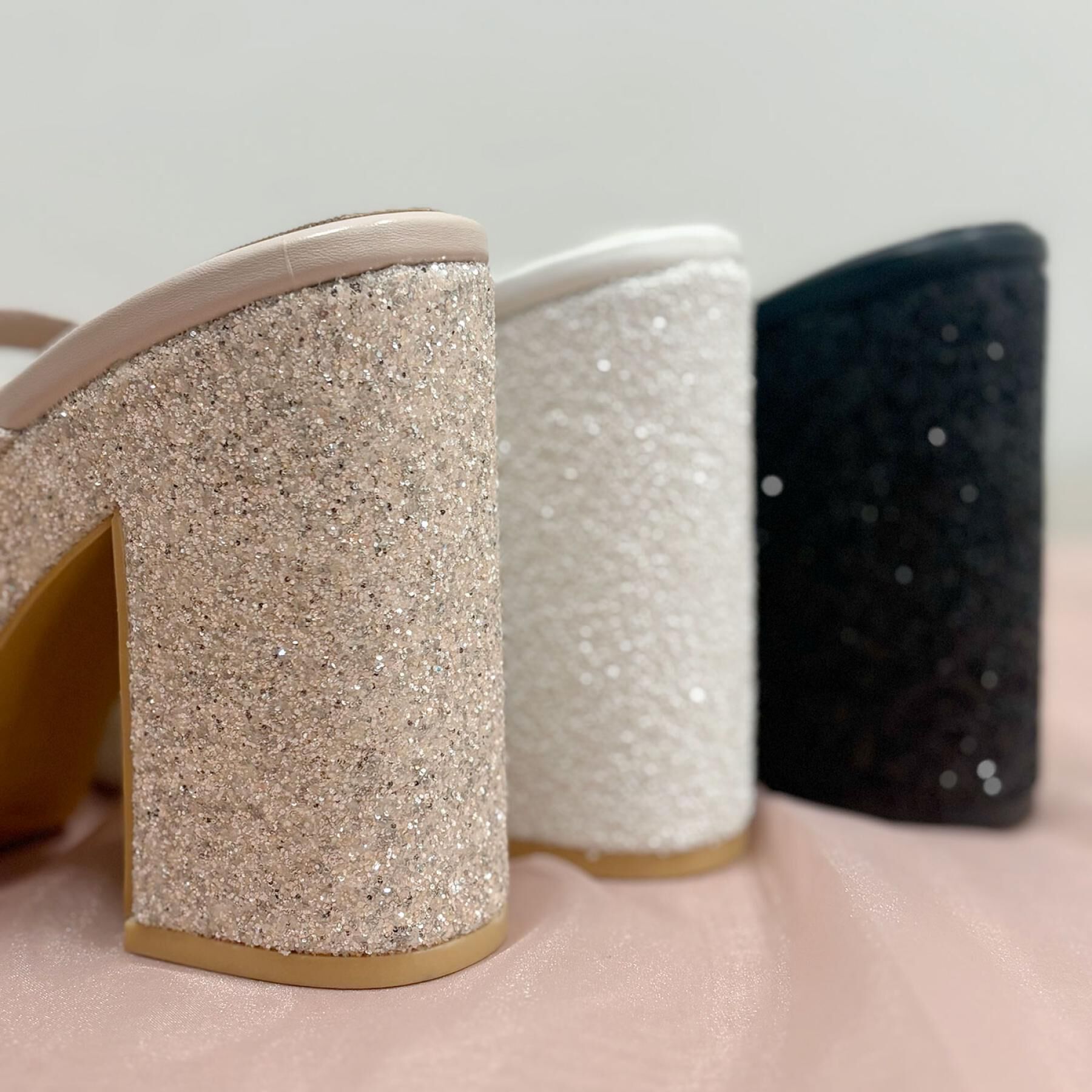 ESPERANZA「【ラク盛り／サンダル】 リピーター続出／脚長美脚 グリッターソールツイードミュール」|サンダル|