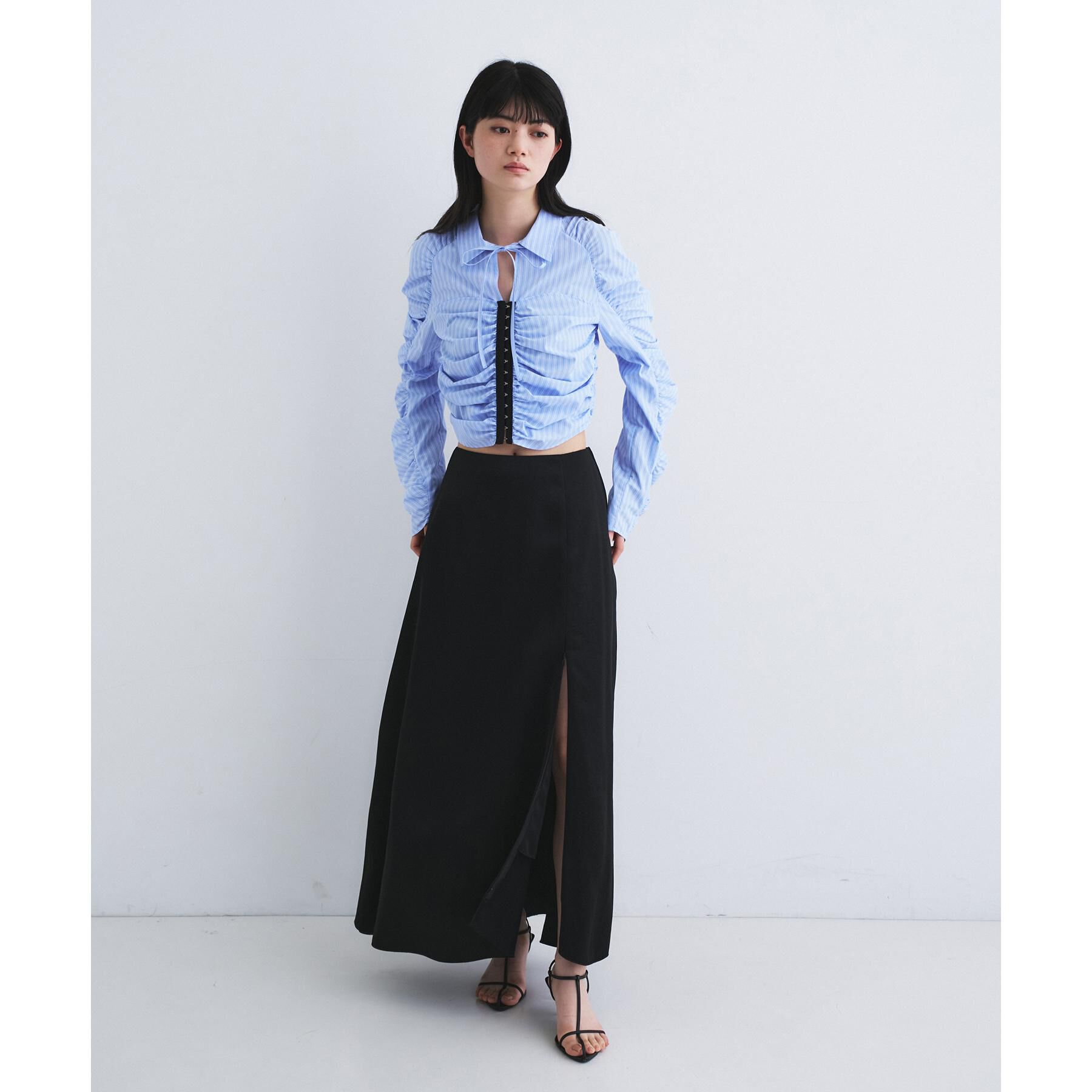CODE A「satin slit flare skirt」|スカート|