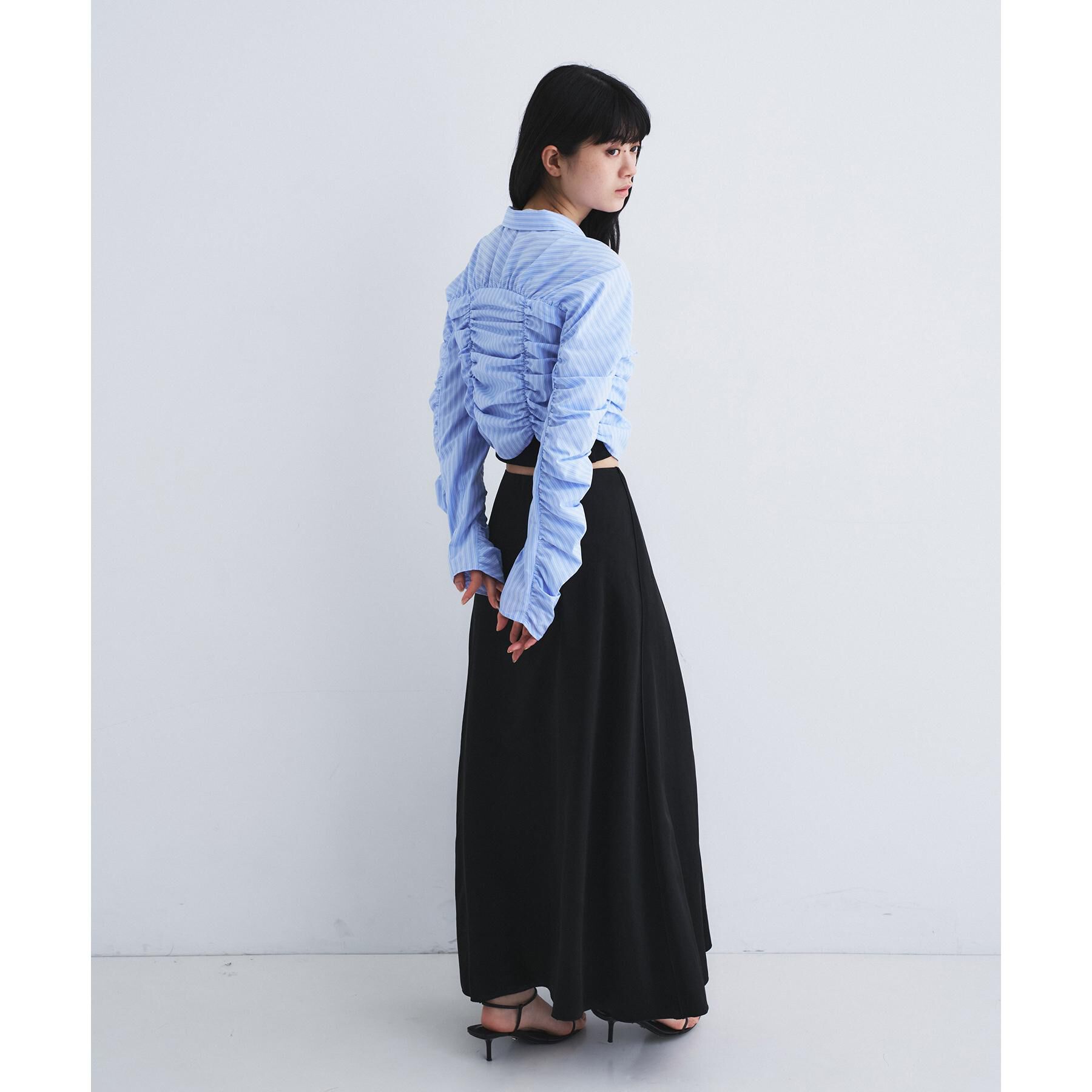 CODE A「satin slit flare skirt」|スカート|