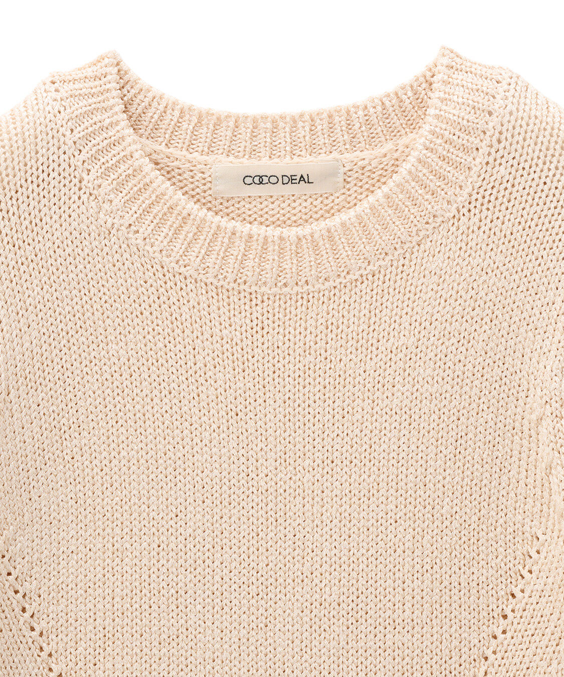 COCO DEAL「シャイニーリリヤーンハーフスリーブニット」|ニット・セーター|