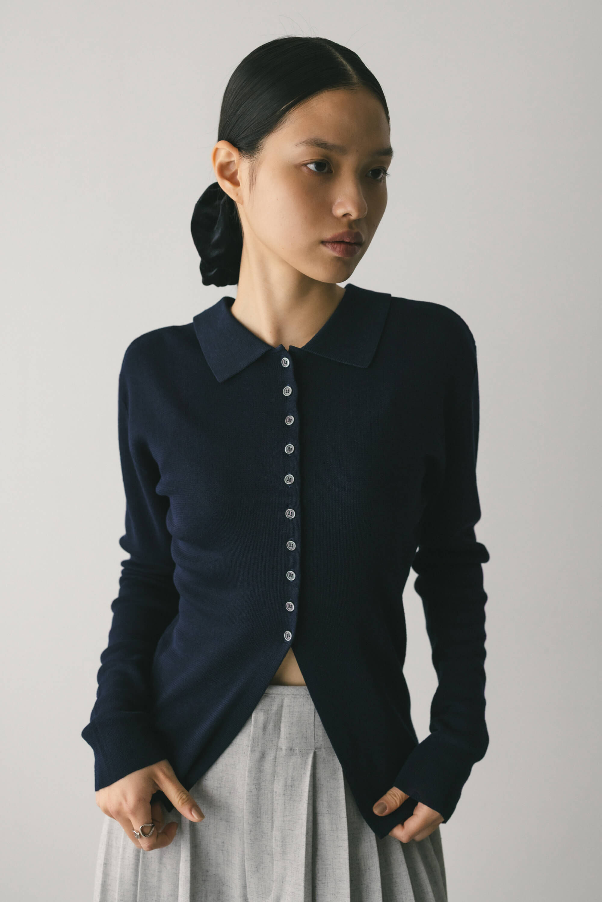 STYLEMIXER「2WAYカラーニットポロ」|ニット・セーター|NVY