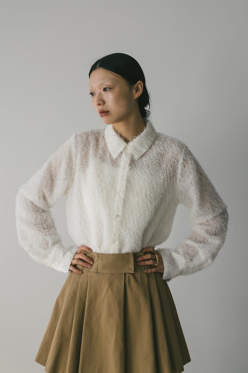 STYLEMIXER「フリンジフェザーシャツ」|シャツ・ブラウス|WHT