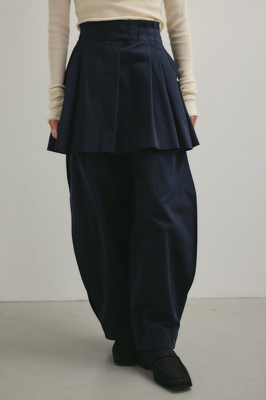 STYLEMIXER「タックワイドミニスカート」|スカート|NVY
