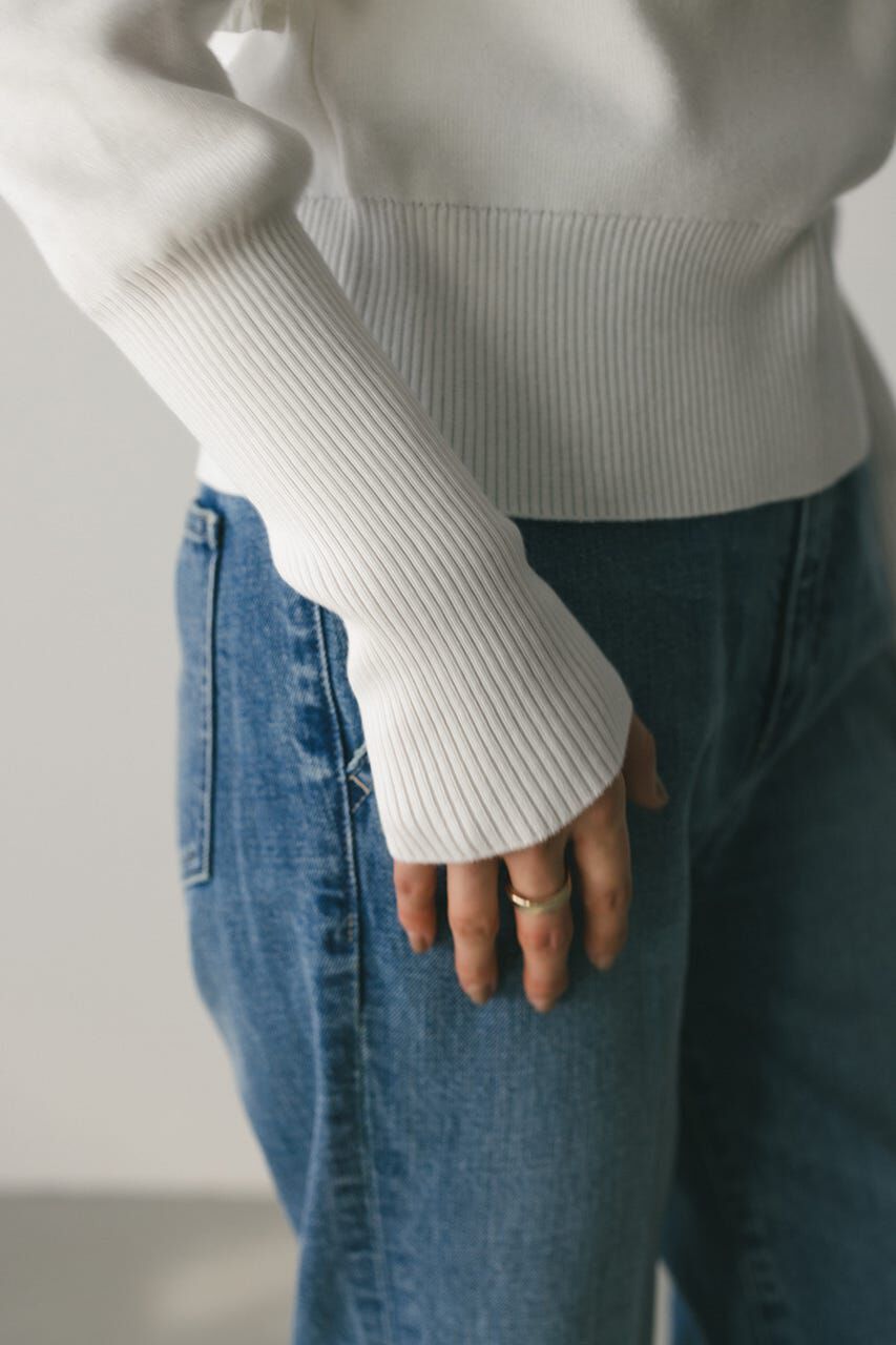 STYLEMIXER「アシンメトリーフリルニットトップ」|ニット・セーター|