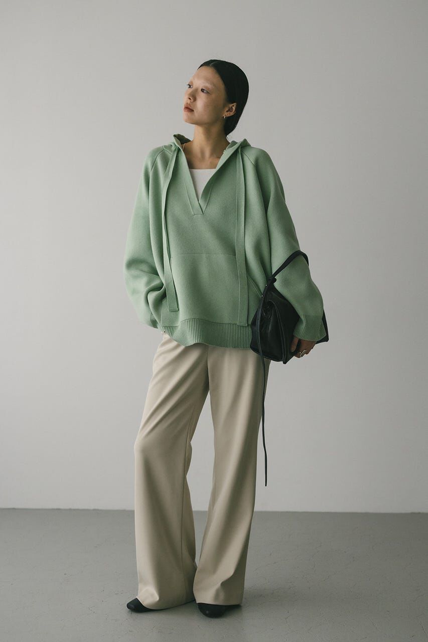 STYLEMIXER「ルーズニットフーディー」|ニット・セーター|GRN