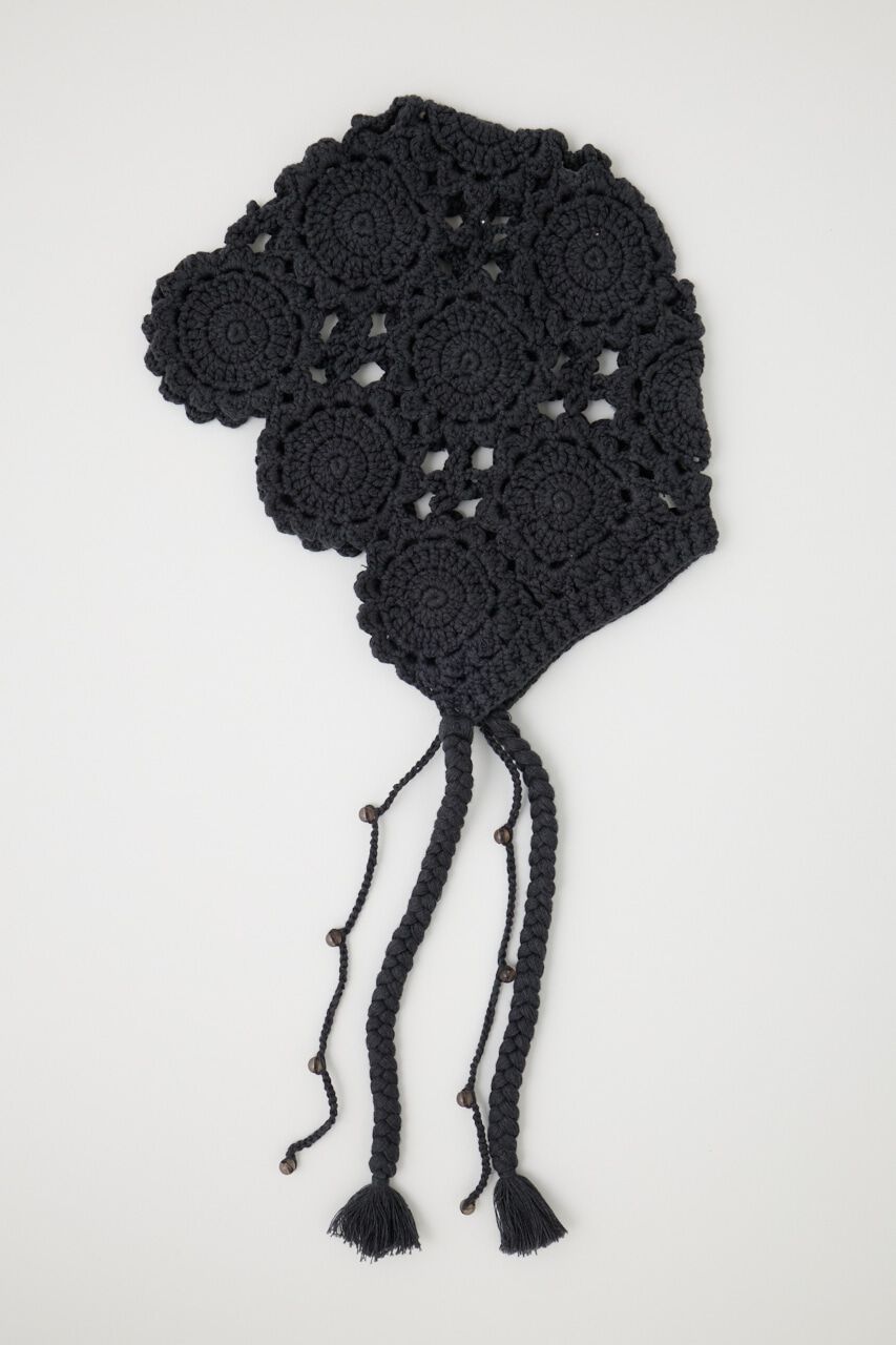 MOUSSY「CROCHET バブーシュカ」|その他|L/BLK1