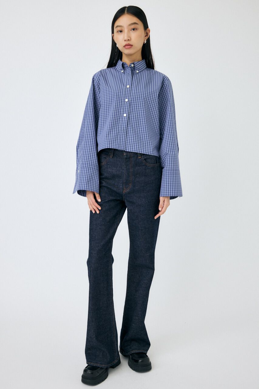 MOUSSY「WIDE SLEEVE PLAID シャツ」|シャツ・ブラウス|