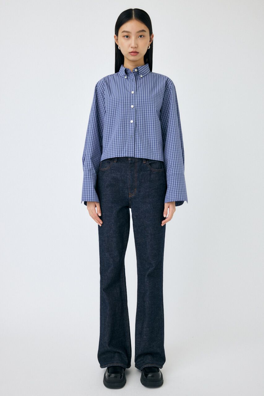 MOUSSY「WIDE SLEEVE PLAID シャツ」|シャツ・ブラウス|