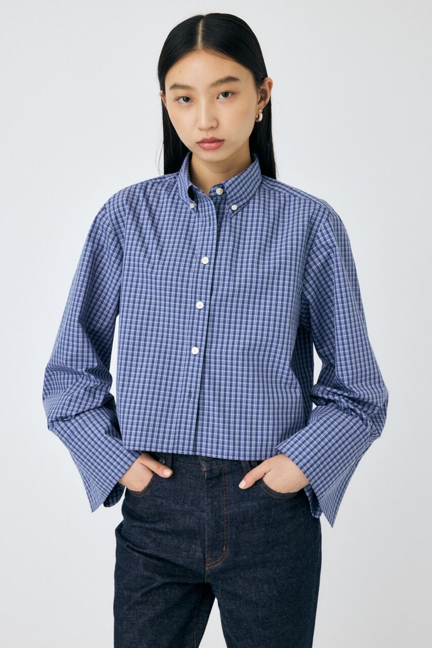 MOUSSY「WIDE SLEEVE PLAID シャツ」|シャツ・ブラウス|