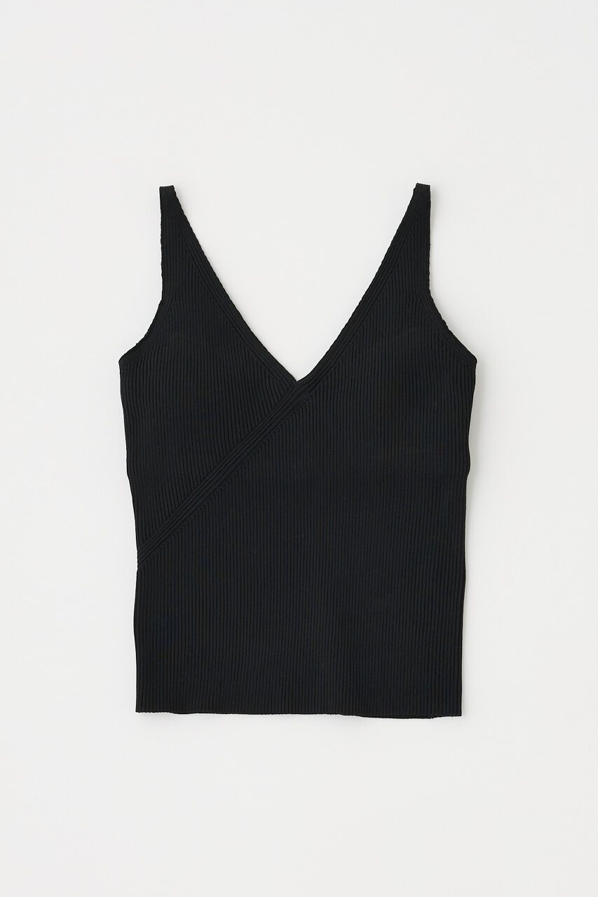 MOUSSY「カップ付きニットキャミソール　リサイクルポリエステル使用」|キャミソール|BLK