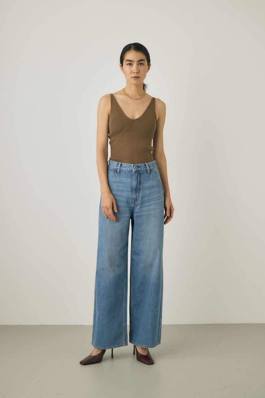 MOUSSY「カップ付きニットキャミソール　リサイクルポリエステル使用」|キャミソール|