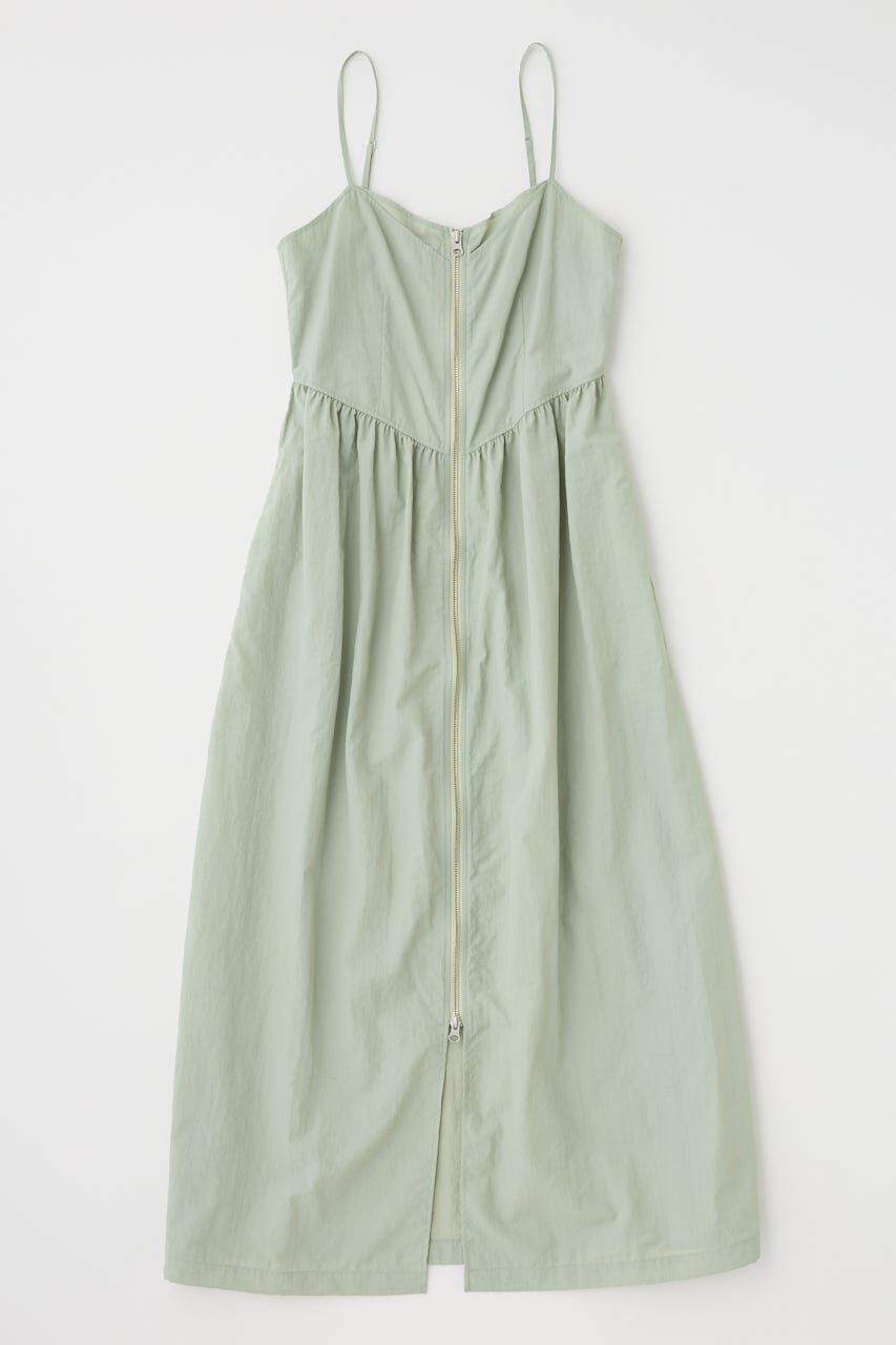 MOUSSY「FRONT ZIP NYLON キャミドレス」|ワンピース|