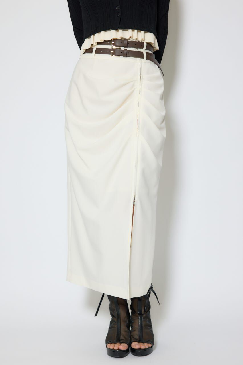 rienda「ダブルウエストデザインロングスカート」|スカート|WHT