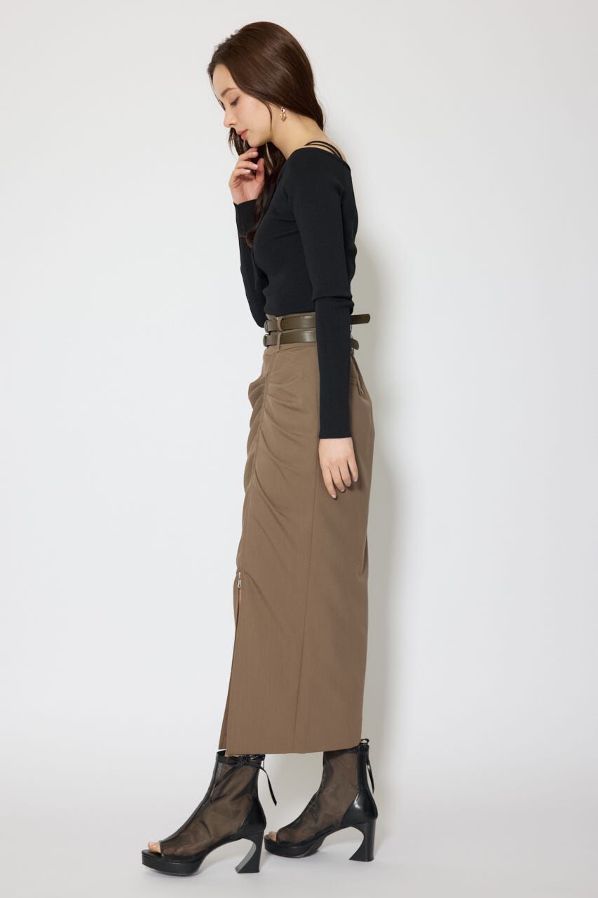 rienda「ダブルウエストデザインロングスカート」|スカート|