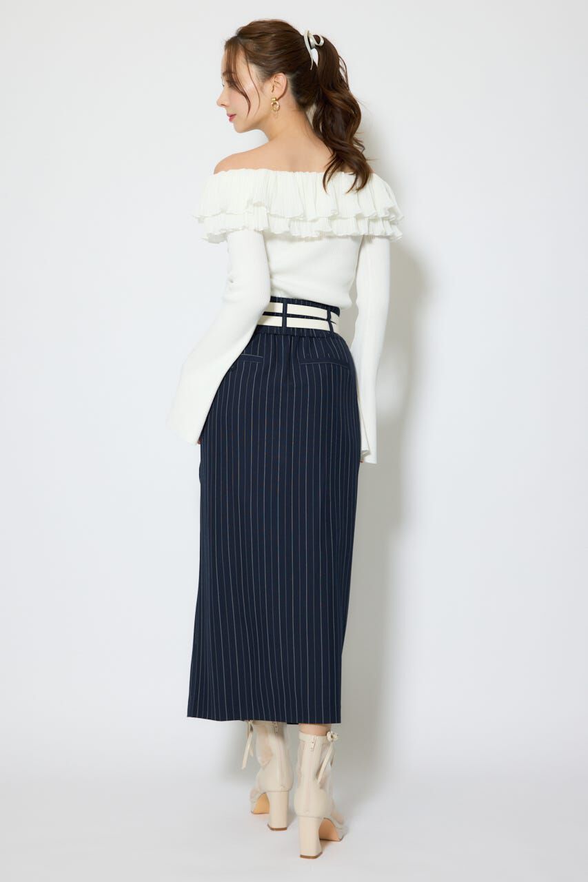 rienda「ダブルウエストデザインロングスカート」|スカート|