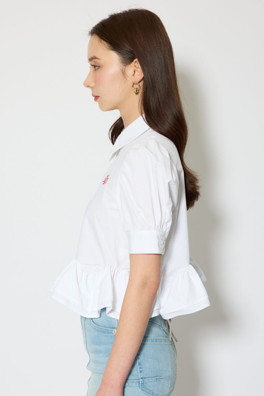 rienda「ボリュームフリルヘムブラウス」|シャツ・ブラウス|