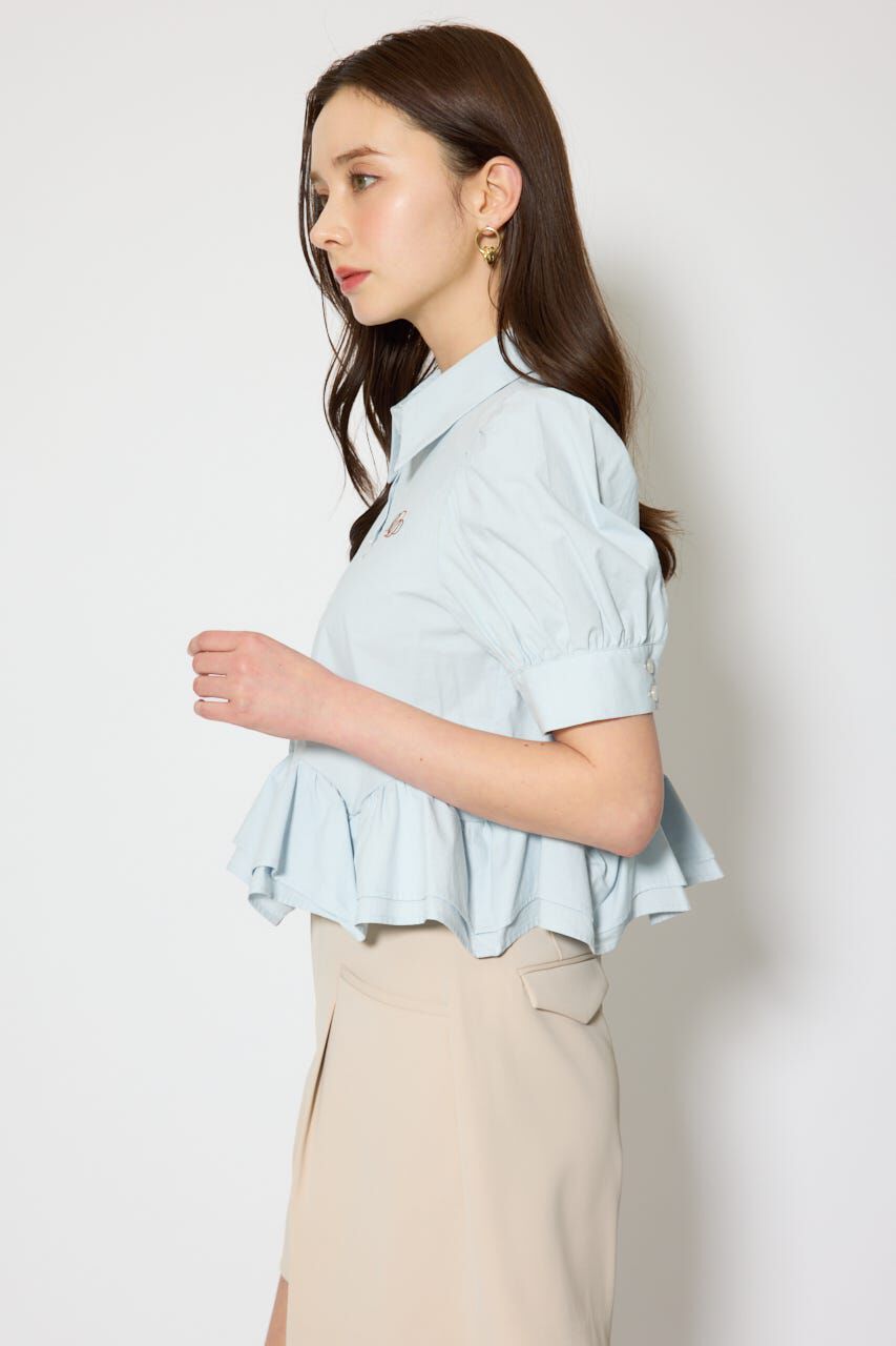 rienda「ボリュームフリルヘムブラウス」|シャツ・ブラウス|