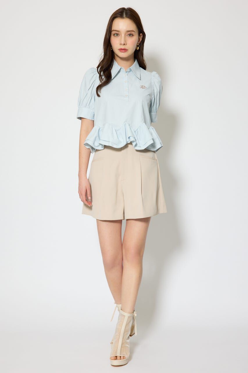 rienda「ボリュームフリルヘムブラウス」|シャツ・ブラウス|