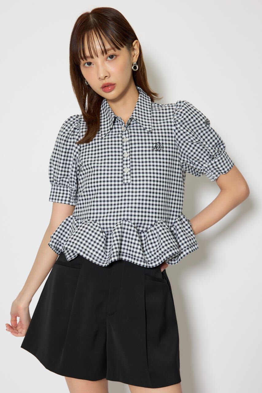 rienda「ボリュームフリルヘムブラウス」|シャツ・ブラウス|Multi_1