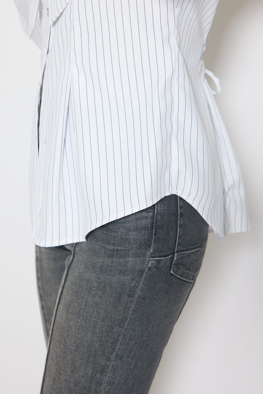 rienda「ウエストシェイプボウタイシャツ」|シャツ・ブラウス|