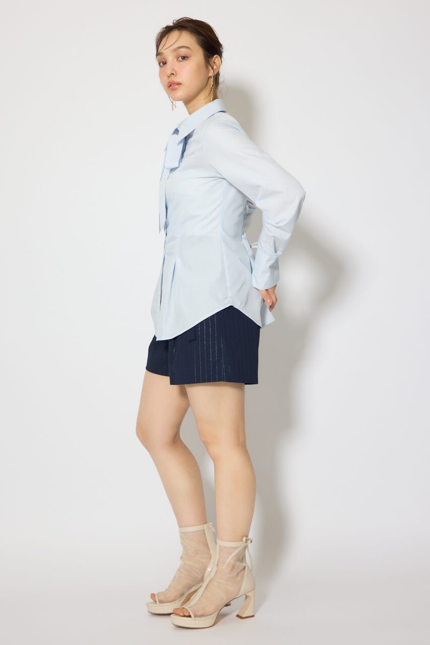 rienda「ウエストシェイプボウタイシャツ」|シャツ・ブラウス|