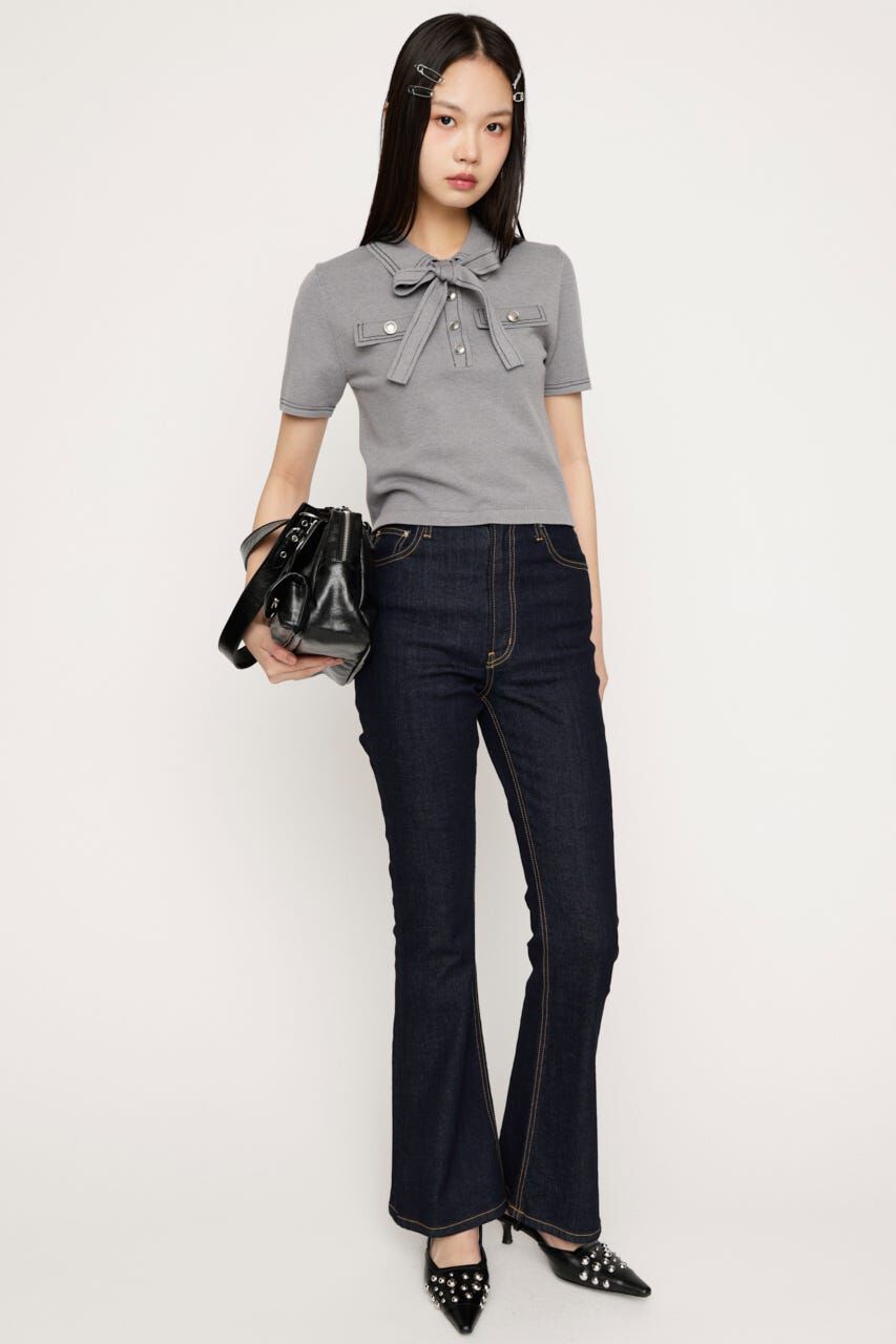 SLY「HW FLARE PT WITH ROICA（R）EF」|デニム|