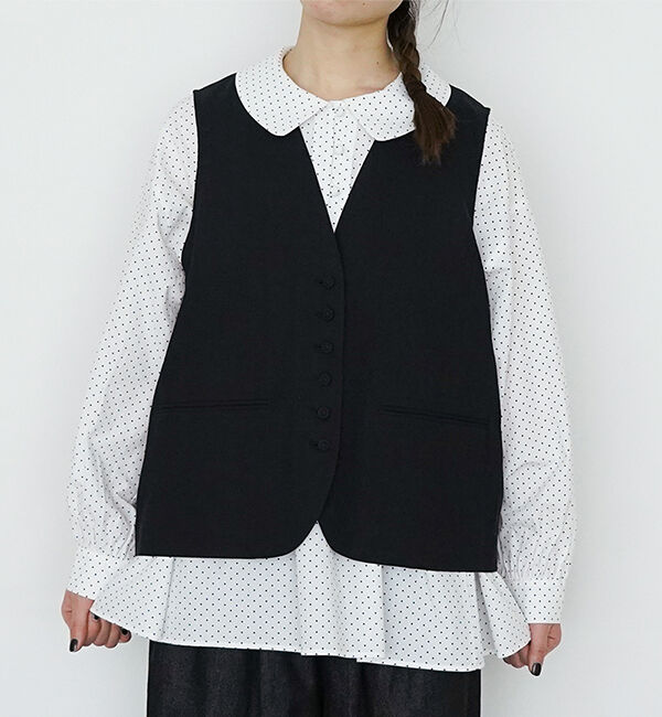 オオカミとフクロウ「オオカミとはじまりの季節に&ldquo;あわせ&rdquo;」|ベスト・ジレ|ブラック