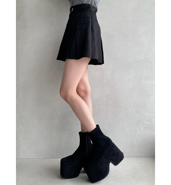 RESEXXY「【追加生産分】厚底スエードショートブーツ」|ショートブーツ|