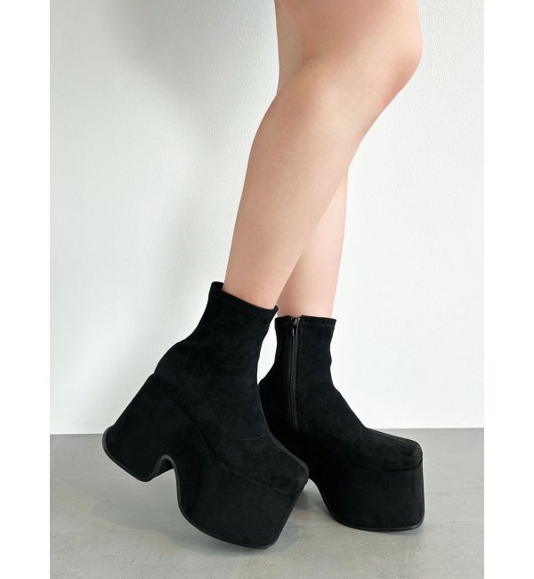 RESEXXY「【追加生産分】厚底スエードショートブーツ」|ショートブーツ|