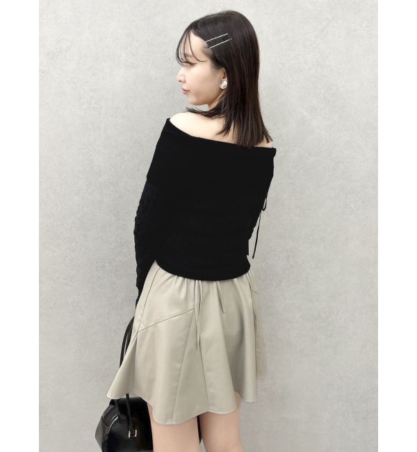 dazzlin「レースレイヤードリブニットトップス」|ニット・セーター|