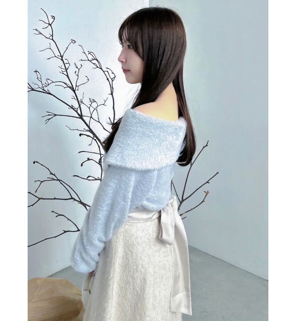 dazzlin「2WAYミニシャギーオフショルニット」|ニット・セーター|